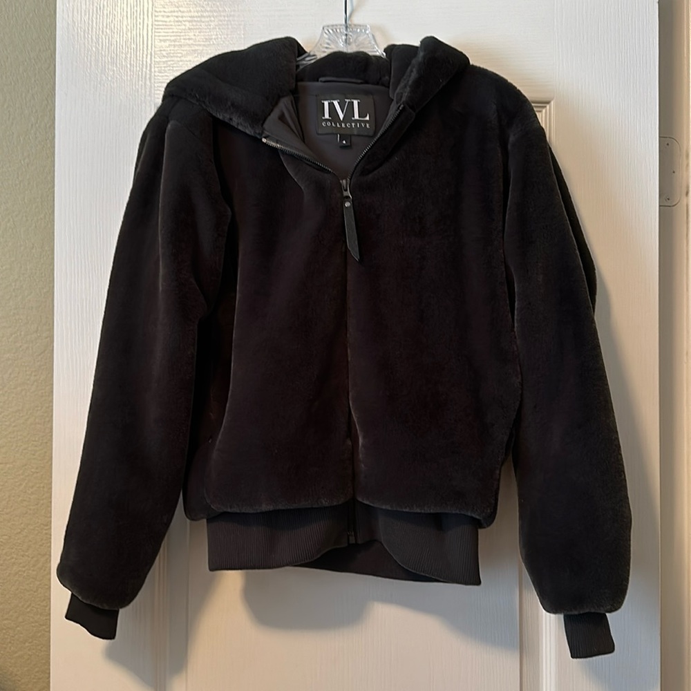 IVL faux fur hoodie jacket